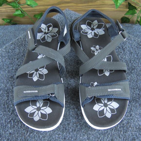 Camel Crown Women's Strappy Gray Synthetic Sz 9 Medium Gently Used 2025‎ - Picture 2 of 7
